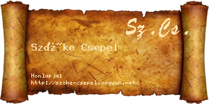 Szőke Csepel névjegykártya